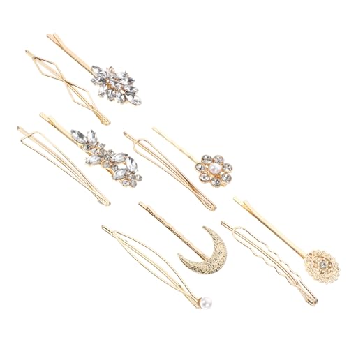 Homoyoyo 10 Stück Teiliges Haarschmuck Geometrischen Perlenbesatz Modische Haarclips für Damen Geeignet für Alltag Hochzeit und Besondere Anlässe von Homoyoyo