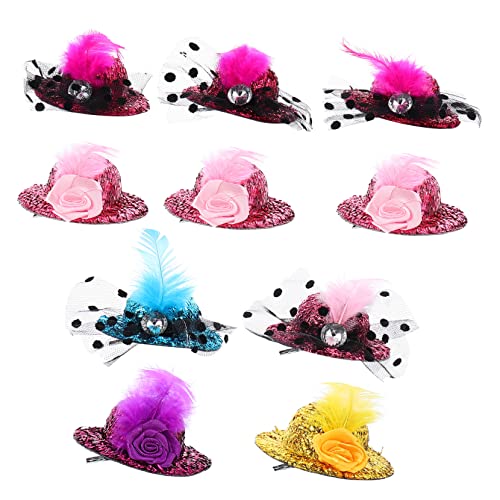 Homoyoyo Hut Haarspange 10 Stücke Kleiner Haarschmuck Für Kinder Party Kopfbedeckung Glänzendes Design Vielseitig Einsetzbar Geeignet Für Feiern Und Fotografie von Homoyoyo
