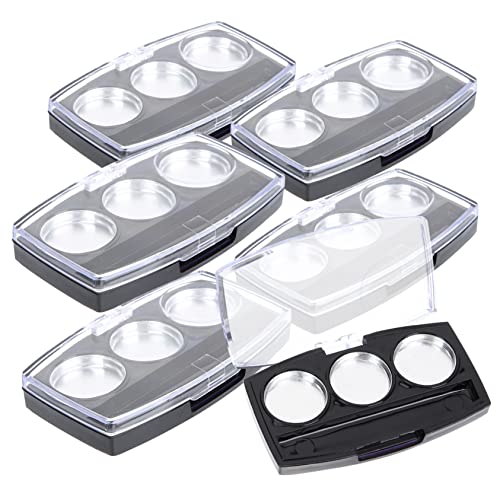 Homoyoyo 10 Stück Leere Lidschattenpalette Nachfüllbare Make up Kasten Für Selbstgemacht Lidschatten Und Lippenstift Transparentes Design Kompakt Und Tragbar Für Kosmetik Aufbewahrung von Homoyoyo