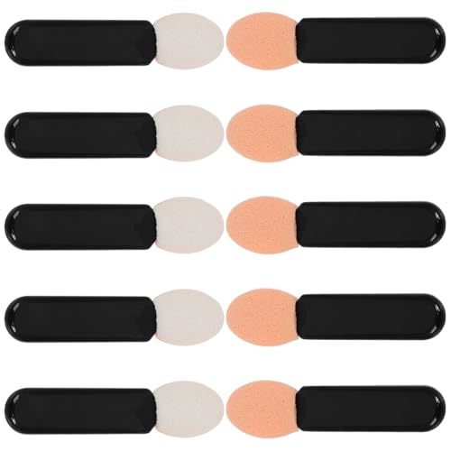 Homoyoyo 10 Stück Teiliges Mini Lidschatten Schwamm Präziser Makeup Applikator Lidschatten Lippenstift Pinsel Tragbar für Frauen Mädchen Alltag und Party von Homoyoyo