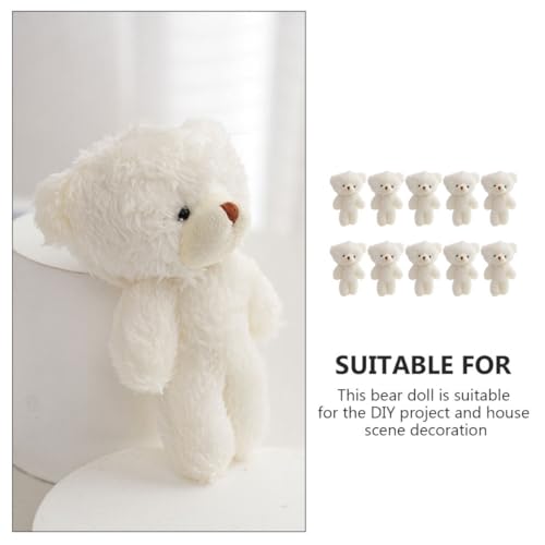 Homoyoyo 10 Stück Teiliges Mini Plüschbären Kuscheltier aus Weichem Material Handliches Realistisch Gestaltetes Schlüsselanhänger deko für DIY Taschen Rucksackzubehör als Geschenk und von Homoyoyo