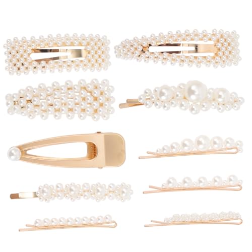 Homoyoyo 10 Stück Teiliges Perlen Haarklammer Damen Haarspange Dekorativ Langlebig Vielseitig für Hochzeit Party Alltag Brautschmuck Haarschmuck Frauen Mädchen von Homoyoyo