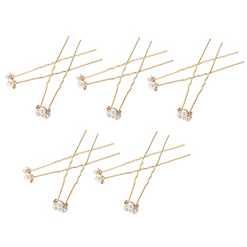 Homoyoyo 10 Stück Teiliges Perlen Haarspangen Set Brautschmuck Haarklammern Roségold für Hochzeit und Alltag Langlebig Leicht Passend für Kurze Lange Haare Modisch und Praktisch von Homoyoyo