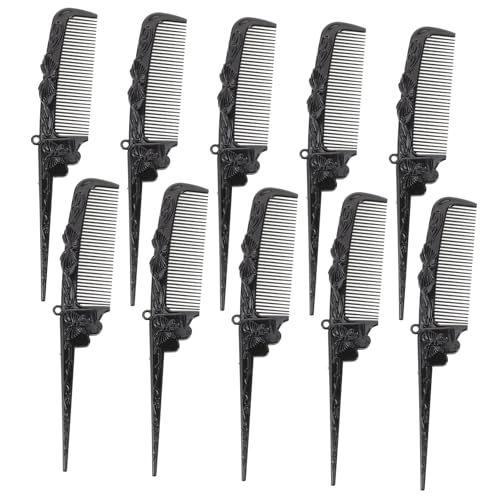 Homoyoyo 10 Stück Teiliges Retro faltscheren mit Feinen Spitzen Vielseitiger Haarteiler und Stylingkamm für Damen und Herren Kompakt und Reisetauglich Geeignet für Haartypen von Homoyoyo