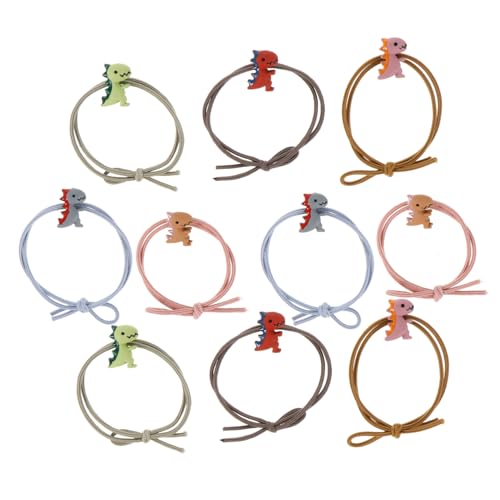 Homoyoyo 10 Stück Teiliges Set Cartoon Haargummis für Mädchen Elastische Dinosaurier Haarbänder Niedlicher Haarschmuck für Alltag und Besondere Anlässe Vielseitig Einsetzbar von Homoyoyo