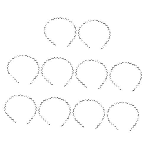 Homoyoyo 10 Stück Teiliges Unisex Rutsch Haarreifen aus Metall Schwarz Wellenförmige Haarbänder für Gesichtswäsche und Make Up Modisches Haarschmuck Accessoire für Damen und Herren von Homoyoyo
