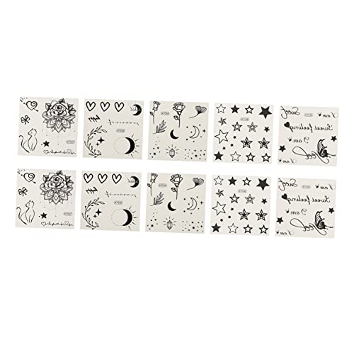 Homoyoyo 10 Stück Teiliges Wasserfester Temporärer Tattoos Aufkleber aus Atmungsaktive und Hautfreundliche Körperdekoration für Erwachsene und Vielseitige Pflanzenmotive für Langlebigen von Homoyoyo