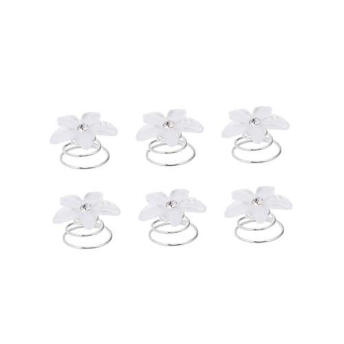 Homoyoyo 10 Stück Teiliges Weiße Spiral Haarclips aus Transparentem Harz Flexible Blumen Haarspangen für Damen Mädchen und Bräute Einfach zu Drehen Zuverlässiger Griff für Haartypen für von Homoyoyo