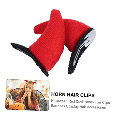 Homoyoyo 10 Stück Teufelshörner Haarspangen – Rote Plüsch Haarnadeln Für Halloween Kostümparty - Cosplay & Dress Up – Ideal Als Haarschmuck Für Und Erwachsene von Homoyoyo