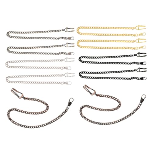 Homoyoyo 10 Stück Vintage Taschenuhrenkette Clip-Glieder für Taschenuhren Vintage Uhr Halskette Anhänger Vintage-Uhren für Herren Retro Uhr Kette für Taschenuhr Uhr Dekorkette Legierung von Homoyoyo