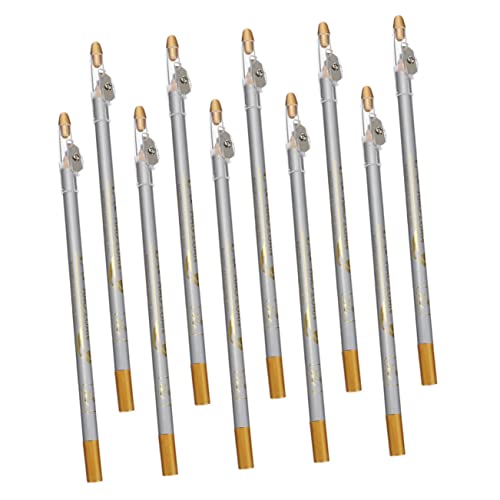 Homoyoyo 10 Stück Wasserdichte Augenbrauenstifte mit Integriertem Anspitzer Augenbrauenstift für Perfektes Natürliches Aussehen für Reisen und Alltag von Homoyoyo