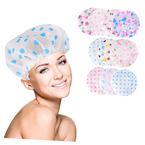 Homoyoyo 10 Stück Wasserdichte Duschhauben Damen mit Spitze Extra Große Wiederverwendbare Badekappen zum Haare Schützen Beim Duschen Baden Make Up Entfernen und Beauty Anwendungen von Homoyoyo
