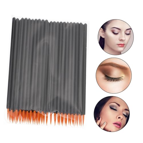 Homoyoyo 100 Stück Einweg eyeliner pinsel Feine Nylonfaser Stabiler Liquid lidstrich applikator Praktische Make up tool für Präzises Augen make up Geeignet für Professionelle Visagisten von Homoyoyo