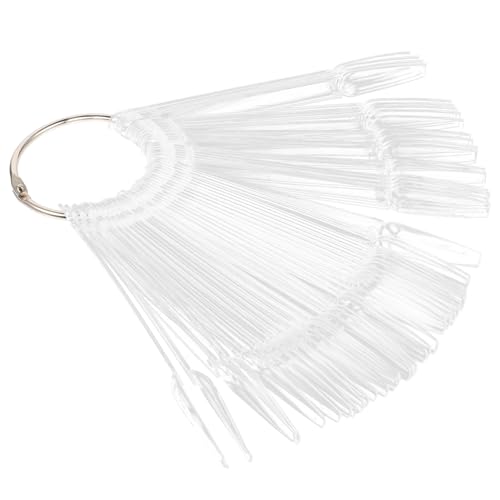 Homoyoyo 100 Stück Nagel Display Sticks Transparent Nagellack Farbdisplay Nail Polish Sample Sticks Farbfelder für Nagelpraxis und Nagelfarbe Präsentation von Homoyoyo