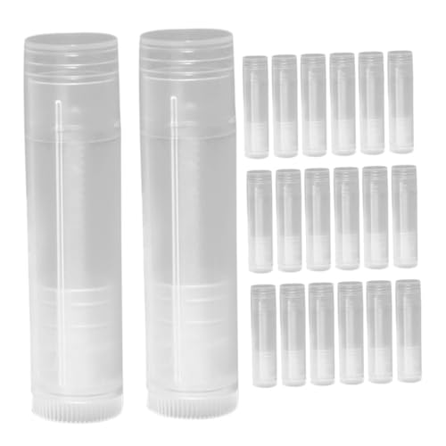 Homoyoyo 100 Stück Transparente Lippenpflegestift Behälter Leer Nachfüllbare Lipgloss Röhrchen DIY Lippenbalsam Verpackung Kompakt Leicht Tragbar für Frauen Mädchen von Homoyoyo