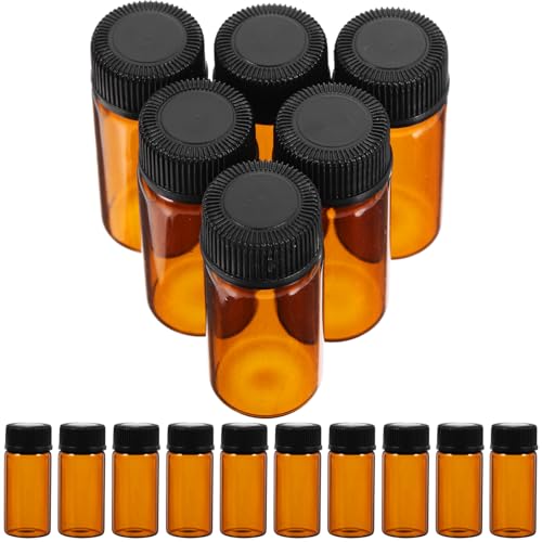 Homoyoyo 100Stücke Leere Glasflaschen für Make Up und Ätherische Öle mit Perforiertem Stecker für Lotionen Shampoos und Handcremes Wiederverwendbar und Tragbar von Homoyoyo