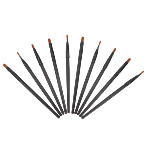 Homoyoyo 10stücke Teiliges Augen-make-up Pinselset Hochwertige Lidschattenpinsel Mit Holzgriff Für Präzise Anwendung Von Eyeliner Und Kosmetik Für Anfänger Und Profis von Homoyoyo