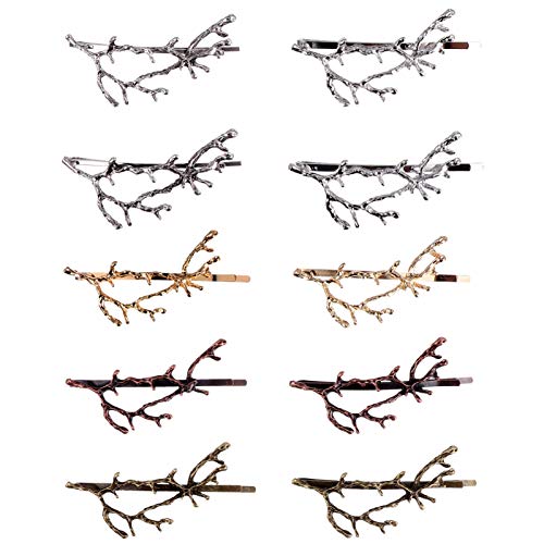 Homoyoyo 10Stücke Teiliges Geweihzweig Haarnadeln Haarspangen für Mädchen für Verschiedene Frisuren und Anlässe von Homoyoyo