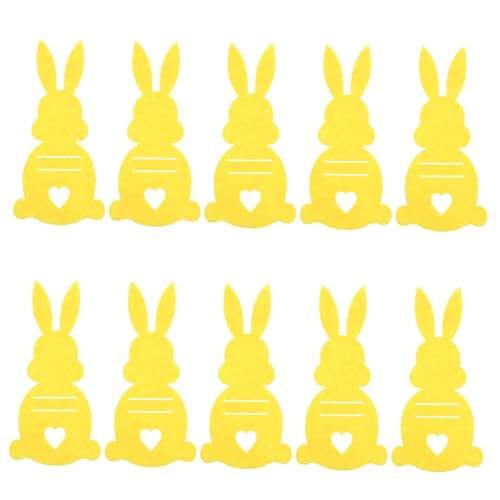 Homoyoyo 10Stücke Teiliges Ostern Tischdeko Lustige Kaninchen Form Besteckhalter für Frühlingsgeburtstagsfeiern Robuste Taschen für Geschirr Utensilien Ostern von Homoyoyo