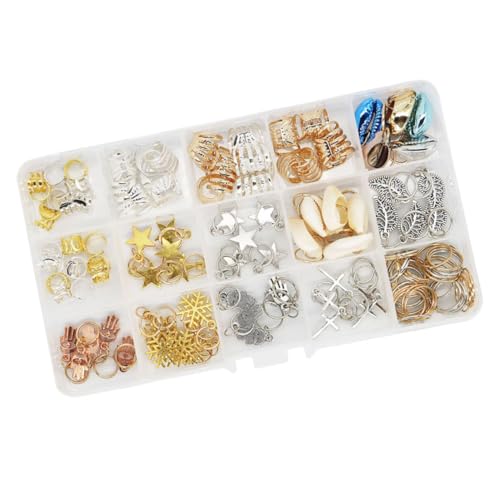 Homoyoyo 115 Stück Teiliges Dreadlocks Ringe und Haarschmuck DIY Haarzubehör für Zöpfe Vielseitige Dreadlocks Manschetten für Kreative Frisuren von Homoyoyo