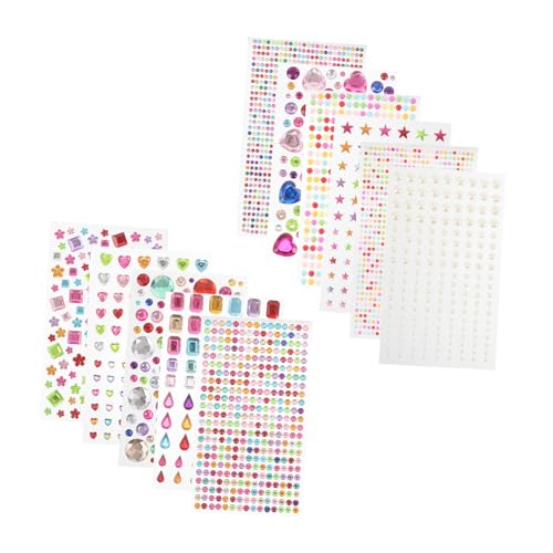 Homoyoyo 11blätter Strass-aufkleber Runde Strass-aufkleber Kleine Runde Aufkleber Selbstklebende Schmucksteine Diy-bastelaufkleber Zum Aufkleben von Homoyoyo
