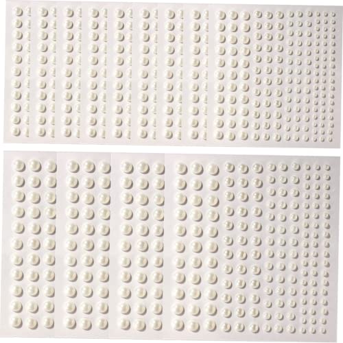 Homoyoyo 12 Blatt Selbstklebende Perlen Aufkleber für Gesichtsmakeup Nagelkunst und Handy Dekoration für DIY Gesichtsart und Kreative Bastelprojekte von Homoyoyo