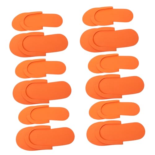 Homoyoyo 12 Paare Einweg EVA Spa Slipper Leicht Elastisch Rutschfest für Pediküre Gästehausschuhe Damen Herren Praktische Hygienische Badeschuhe Farblich Sortiert Klein und Zufällige Farbe von Homoyoyo