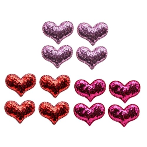 Homoyoyo 12stücke Kleine Haarspangen Herzform Süße Mädchen Haarspangen Glitzer Für Geburtstagsfeiern Weihnachtsfeiern Mottopartys Und Alltag von Homoyoyo