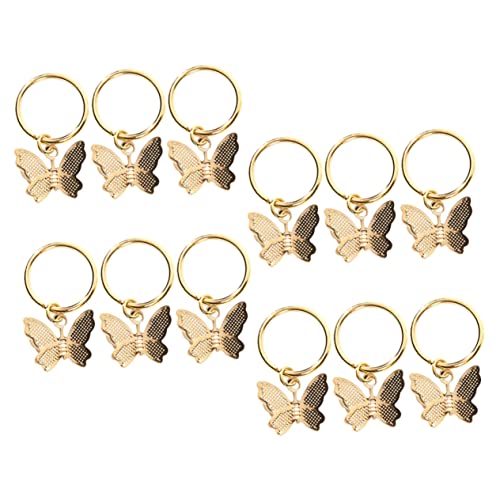 Homoyoyo 12 Stück Haarschmuck Dreadlocks Ringe aus Legierung Flechtzubehör für Mädchen Selbstgemacht Haarzopfschmuck Vielseitige Haaranhänger für Hochzeiten Partys und Alltag von Homoyoyo