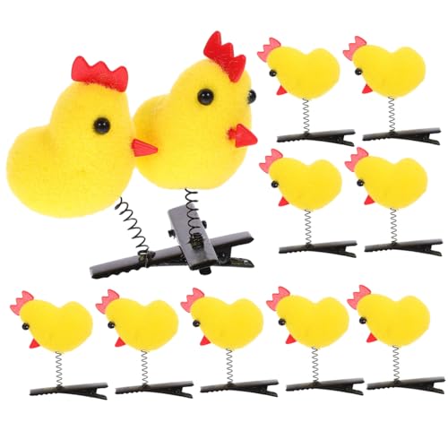 Homoyoyo 12 Stück Niedliche Haarklammern Hühnerform Haarschmuck für und Mädchen Rutschfeste Haarclips für Stylisches Haarstyling für Täglichen Gebrauch von Homoyoyo