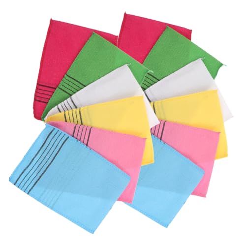 Homoyoyo 12stücke Sauna Peeling Handtuch Mit Netz Badeschwamm Für Dusche Rückenwäscher Körperpeeling Badetuch in Bunter Vielfalt Für Spa Und Training von Homoyoyo