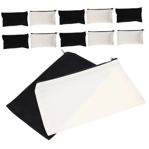 Homoyoyo 12 Stück Teiliges Canvas Kosmetiktaschen mit Reißverschluss Hitzebeständige DIY Sublimationsbeutel Vielseitige Make Up Reise Kulturbeutel Langlebige Leinwand Federmäppchen für Homoyoyo 12 Stück Teiliges Canvas Kosmetiktaschen mit Reißverschluss Hitzebeständige DIY Sublimationsbeutel Vielseitige Make Up Reise Kulturbeutel Langlebige Leinwand Federmäppchen für von Homoyoyo