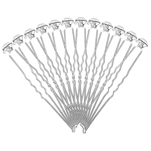 Homoyoyo 12 Stück Teiliges Damen Haarnadel aus Langlebigem Material Glatte Oberfläche Funkelnde Haarforken für Hochzeiten und Besondere Anlässe für Dutt und Dickes Haar Vielseitig von Homoyoyo