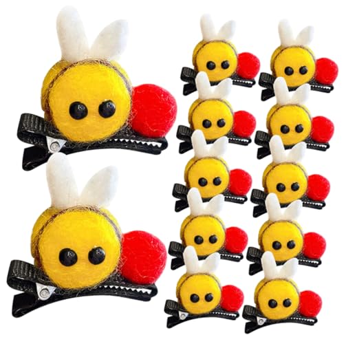 Homoyoyo 12 Stück Teiliges Kleine Cartoon Bienen Haarclips Leichte Haarklammern zum Stylen und Fixieren Haarschonend Geeignet für Haartypen Modischer Haarschmuck für Damen und Mädchen von Homoyoyo