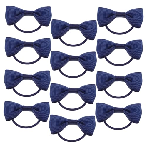 Homoyoyo 12 Stück Teiliges Mädchen Haarband mit Schleife Elastische Haargummis für Pferdeschwanz Weiche Dünne Haarschleifen Modische Schul Alltagsaccessoires von Homoyoyo