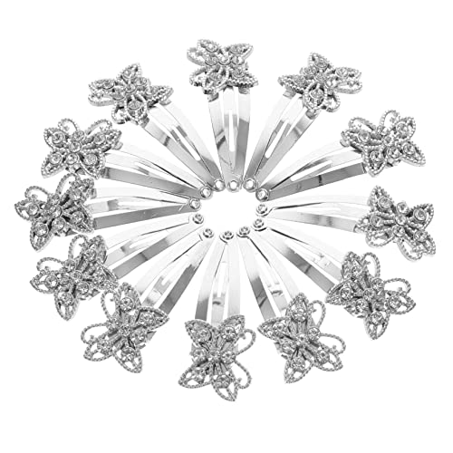 Homoyoyo 12 Stück Teiliges Metall Haarklammern mit Funkelnden Strasssteinen Sichere Haarspangen für Damen und Mädchen Schonend Vielseitig für Party Alltag und Urlaub von Homoyoyo