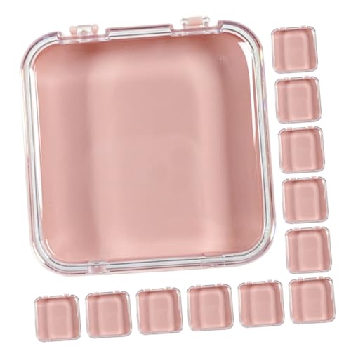 Homoyoyo 12 Stück Teiliges Nagelaufbewahrungsboxen für Nägel Nagelkunst Organizer mit Einzelfach display Schutz und Sortierung Tragbar für Salon und Zuhause Rosa von Homoyoyo