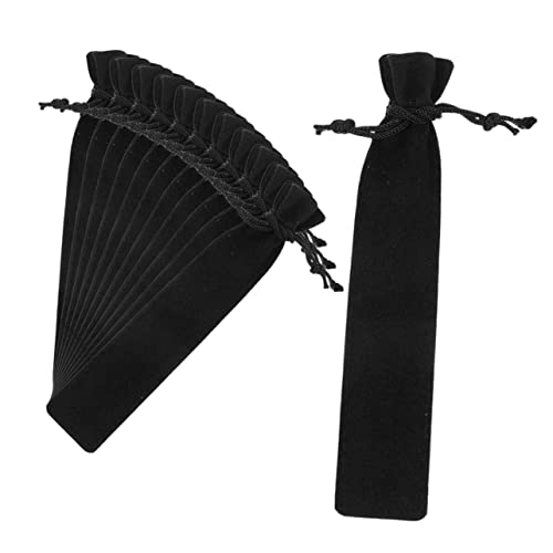 Homoyoyo 12 Stück Teiliges Stiftemäppchen Doppelseitiger Samtgefütterter Verschleißfester Federmäppchen mit Zugband Große Kapazität Praktischer Stift Organizer für Schule Büro Alltag von Homoyoyo