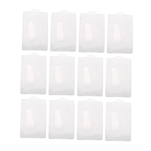 Homoyoyo 12 Stück Transparente Ausweishüllen aus Robustem Kunststoff mit Lochöffnung Langlebiger Id und Bankkartenschutz Praktische Schutzhüllen für Buskarten und Mitgliedsausweise Weiß von Homoyoyo