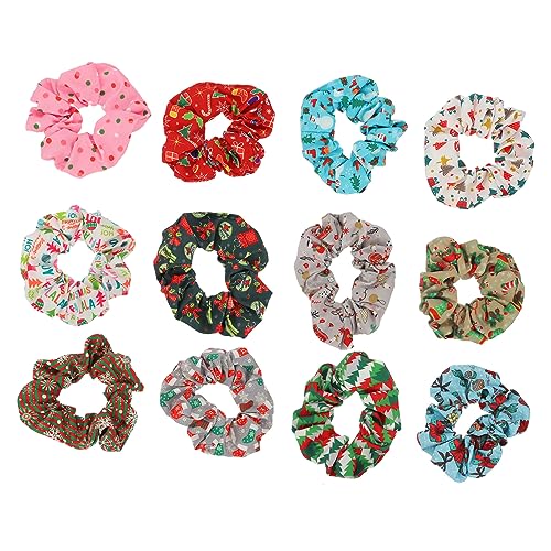 Homoyoyo 12stücke Teiliges Weihnachts Elastische Haarbänder Mit Bunten Designs Stylische Haarreifen Für Frauen Und Mädchen Accessoires Zur Weihnachtszeit von Homoyoyo