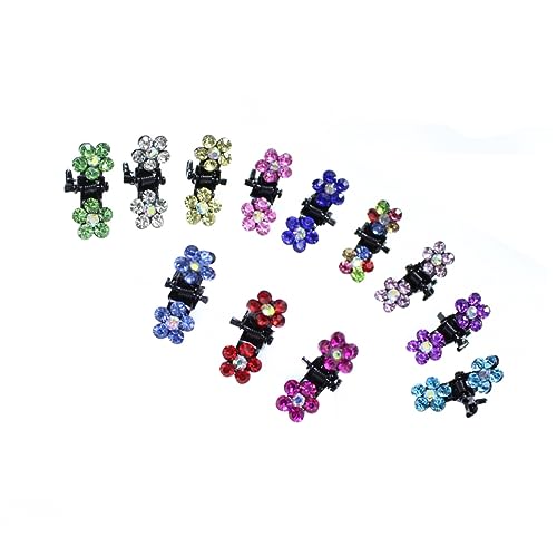 Homoyoyo 120 Stück Bunte Haarspangen für Mädchen Mini Haarklammern mit Blumen Design für Weihnachten Geburtstage und Besondere Anlässe Robuste und Haltbare Haarklammern Farben für Kleine von Homoyoyo
