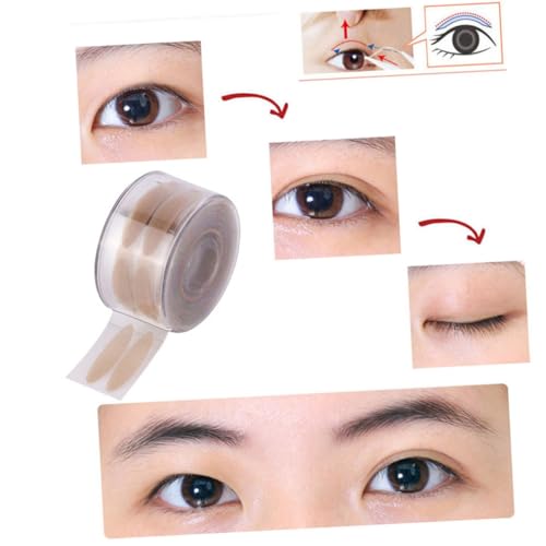 Homoyoyo 1200 Stück Unsichtbare Doppelseitige Augenlid Sticker Mesh Design Atmungsaktive Dünne Schlupflider Stripes Hautfarbene Natürliche Geeignet für Make Up und Tägliche Anwendung von Homoyoyo