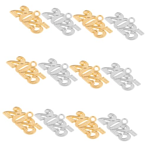 Homoyoyo 12stücke Diy Charms Anhänger Für Halskette Armband Schlüsselanhänger Schmuckherstellung Mit Zahlenanhänger Neujahrsanhänger von Homoyoyo