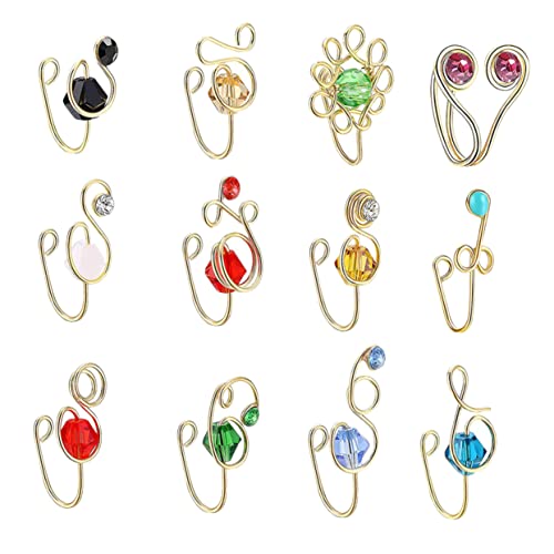 Homoyoyo 12stücke Afrikanische Nose Cuffs -nasenringe Handgefertigte Nasenschmuck Allergiefrei Anlegen Und Für Und Mädchen Goldfarben Homoyoyo 12stücke Afrikanische Nose Cuffs -nasenringe Handgefertigte Nasenschmuck Allergiefrei Anlegen Und Für Und Mädchen Goldfarben von Homoyoyo