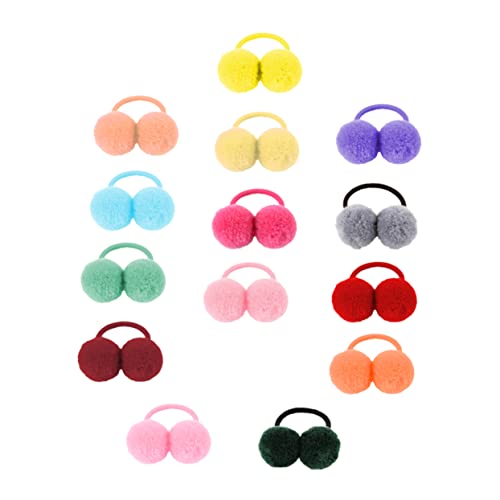 Homoyoyo 14stücke Haargummiband Elastische Haargummis Plüsch Ball Haar Halter Mädchen Junge Mädchen Haarhalter Haarring Haarband von Homoyoyo