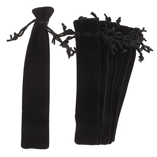 Homoyoyo 15 Stück Mäppchen Einzelstifttasche Brunnen Farbig Kratzfeste Stifttaschen Kordelstiftbeutel Aufbewahrungstaschen Für Stifte Stift-geschenkbeutel Hallo Mit Füller Flanell Black von Homoyoyo