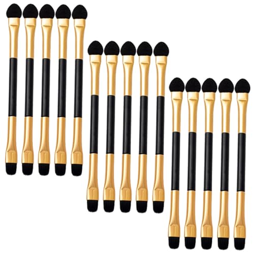 Homoyoyo 15 Stück Teiliges Doppelseitiges Lidschatten applikator Tragbare Make up pinsel für Augenpartie Sanfte Kratzfreie Spitzen Leicht und Einfach Anzuwenden für Anfänger und Profis von Homoyoyo
