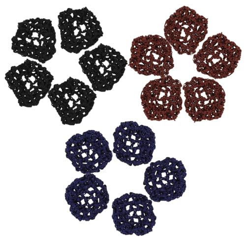 Homoyoyo 15stücke Handgefertigte Häkel-dutt-abdeckungen Für Frauen Elastische Ballett-haarknoten-abdeckung Snood-netze Für Balletttänzer Krankenschwester Bankangestellte von Homoyoyo