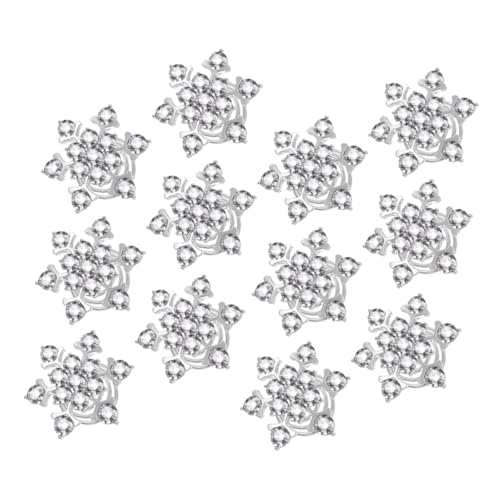 Homoyoyo 15 Stück Teiliges Spiralklammer Set mit Schneeflockenförmigen Kristallrhinestones Langlebige Legierung Funkelnder Brautschmuck für Hochzeit Weihnachten Party und Festliche Anlässe von Homoyoyo
