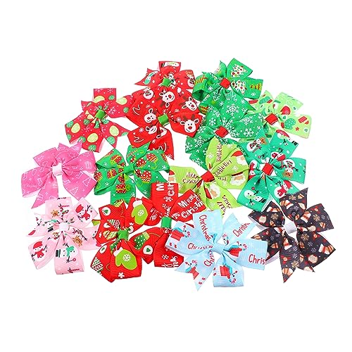 Homoyoyo 15 Stück Teiliges Weihnachts Haarspangen Set für Mädchen Niedliche Bogen Haarclips für Zubehör für Partys und Festliche Anlässe von Homoyoyo